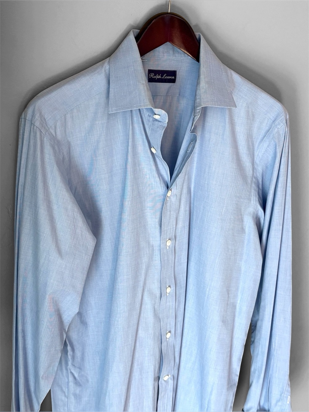 Ralph Lauren Purple Label Light Blue Size 16 Dress Shirt
